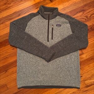 Patagonia Better Sweater 1/4 Zip Fleece Pullover Nickel Forge Gray Men's XL